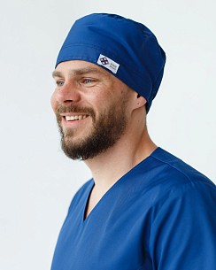 Медицинская шапочка синяя